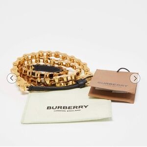 Burberry Black and Gold Chain Belt